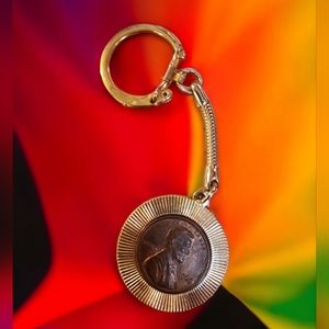 Antique Keychain 1960 Penny  Lucky Penny